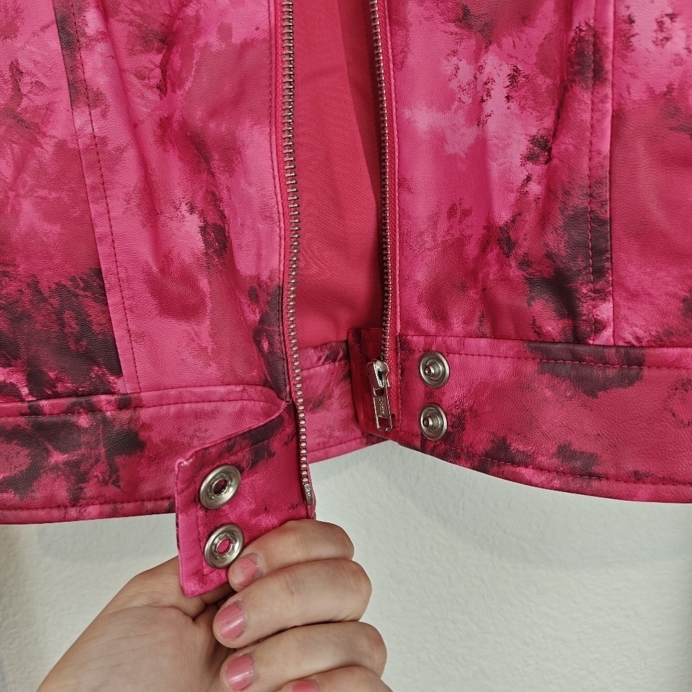 I.AM.GIA $365 womens Reika Jacket Pink Faux Leather Zip Front Size XS Women's - Picture 8 of 16